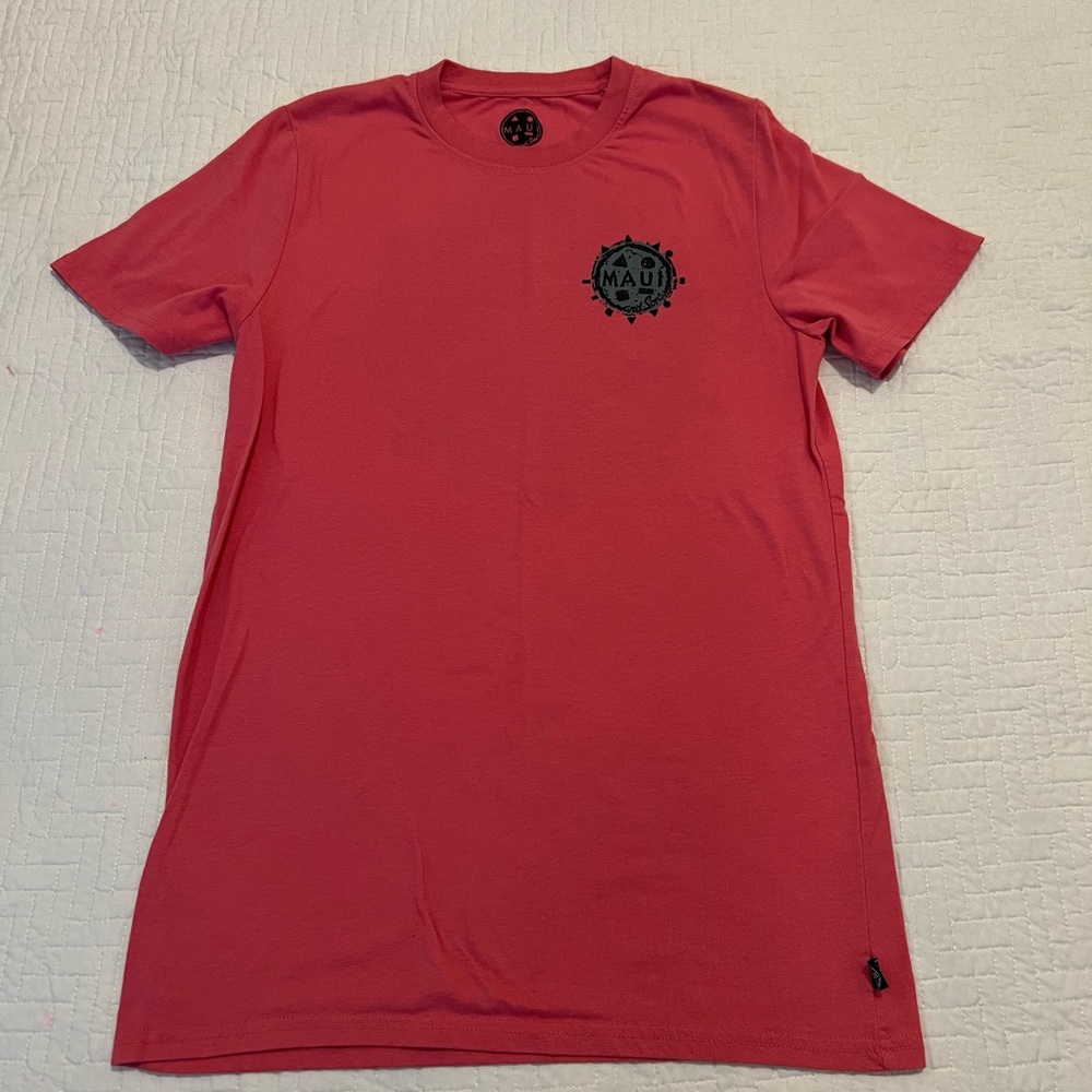 Maui & Sons Coral Pink Size Small T Shirt